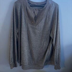 Thin pullover half button M/L